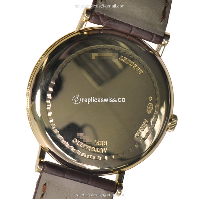 Breguet 5140BA/29/9W6 Classic - Auto - 18kt Yellow Gold - White Dial - Brown Alligator Buckle - View 3