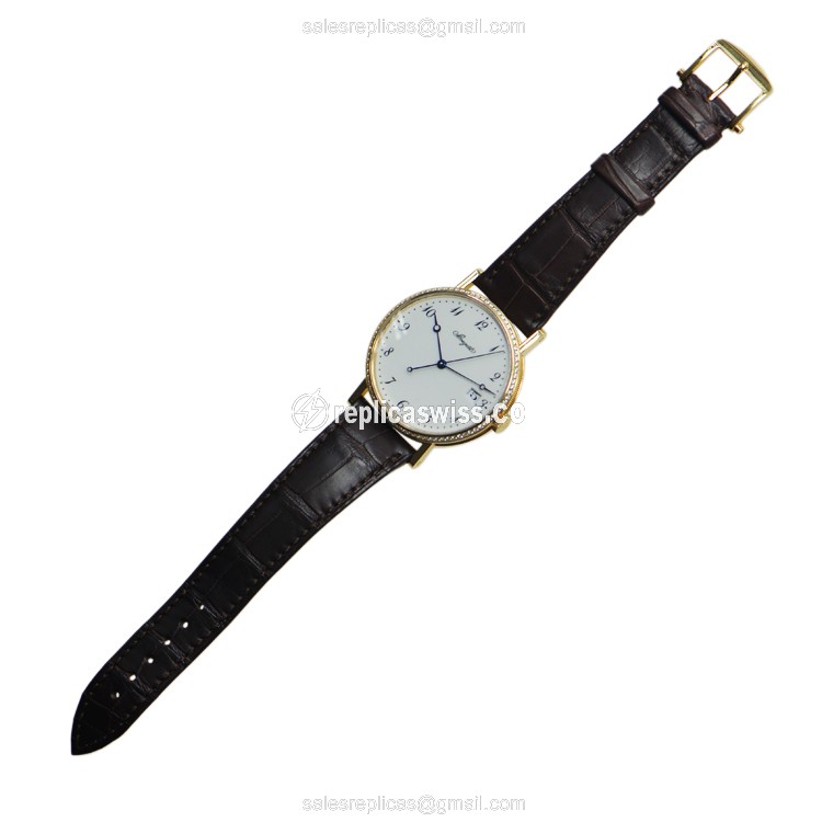 Breguet 5178BA/29/9V6/D000 Replica - Auto - 18kt Gold - Diamond Set - White Dial - View 2