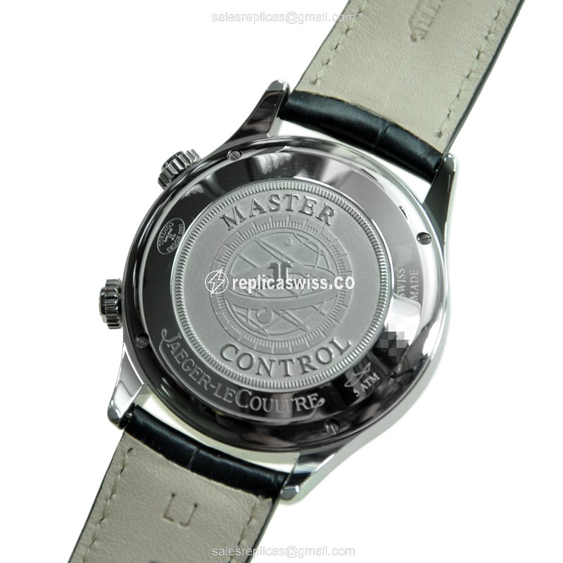 Jaeger-Lecoultre Q1418430 Replica - Ultra Thin - Automatic - Steel Case - Silver Dial - Black Alligator Strap - View 3