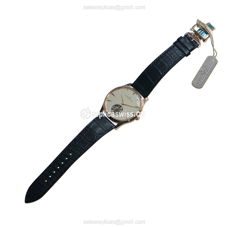 Jaeger-Lecoultre Q1322410 Replica - Ultra Thin - Automatic - 18kt Rose Gold - Beige Dial - View 4