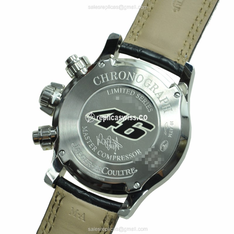 Jaeger-Lecoultre Q175847V Replica - Ultra Thin - Automatic - Black Dial - Steel Case - Alligator Black Strap - View 3