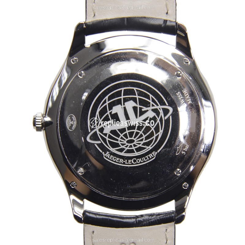 Jaeger-Lecoultre Q1338421 Master Ultra Thin - Auto - Silver Dial - Steel Case - Black Alligator Strap - View 3