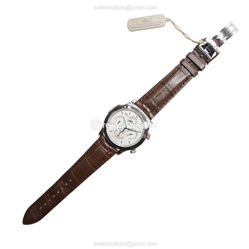Jaeger-Lecoultre Q163842A Master Ultra Thin - Auto - Stainless - Silver Dial - Brown Alligator Strap - View 2