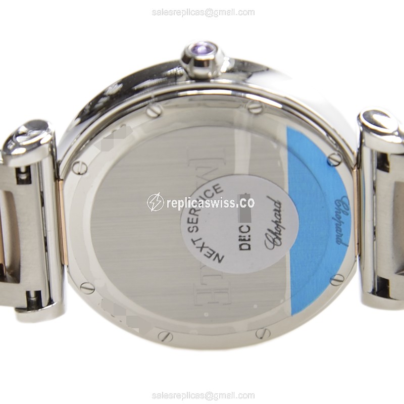 Chopard Imperiale Quartz 18kt Rose Gold & Steel - Automatic - White Dial - Silver Clasp - 18kt Steel Strap - View 4