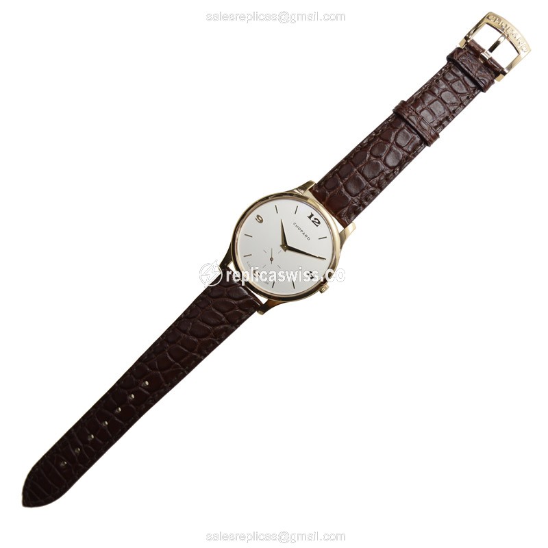 Chopard L.U.C 161920-5001 - Automatic 18kt Rose Gold - White Dial - Brown Alligator Buckle - View 2