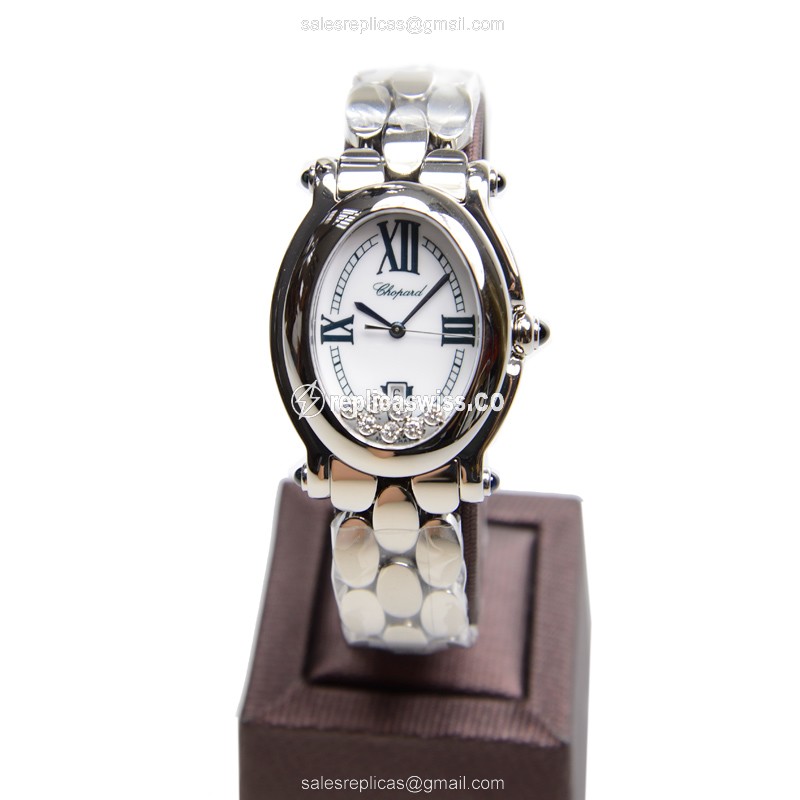 Chopard Happy Sport Quartz - White Dial - Steel Case - Silver Band - View 2