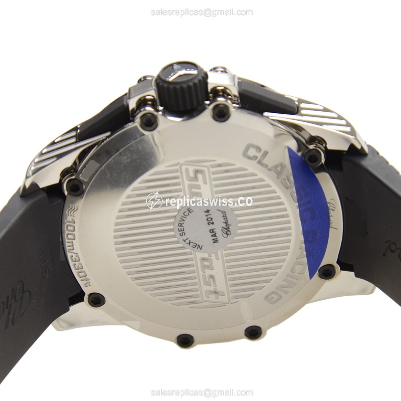 Chopard 168523-3001 MILLE MIGLIA - Auto - Steel - Black Dial - Rubber Black Clasp - View 4