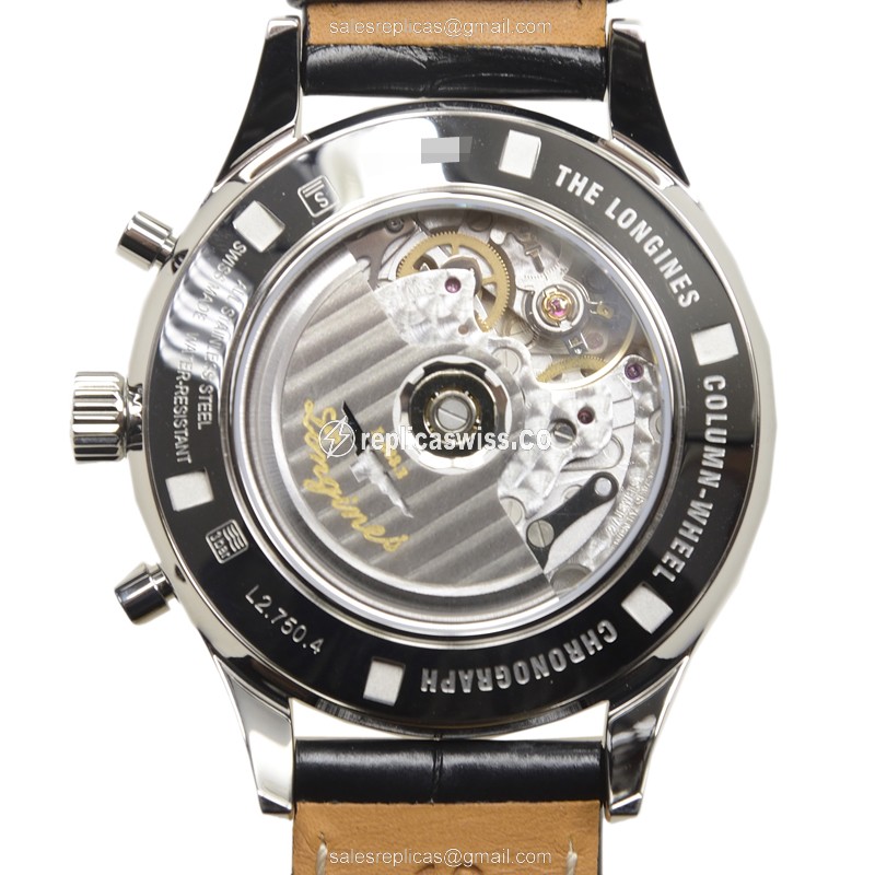 Rolex Heritage Replica - Automatic - Steel Case - Black Dial, Black Alligator Strap - View 3