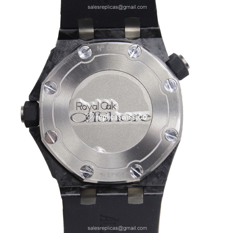 Audemars Piguet Royal Oak Offshore Replica - Automatic Carbon Case - Black Dial - Rubber Strap - View 3