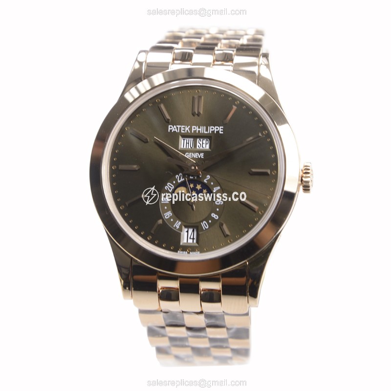 Patek Philippe 5396-1R-001 Complications - Auto - 18kt Rose Gold - Round Dial - Gold Clasp - View 2