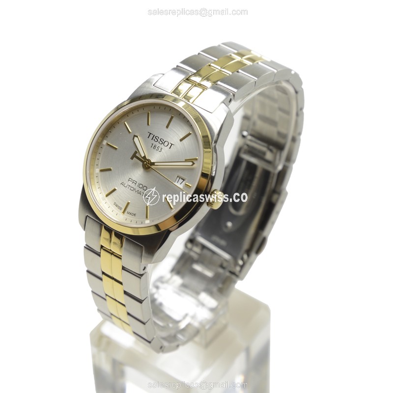 Tissot T-CLASSIC Automatic - Steel Case - Silver Dial - Silver Strap - View 3