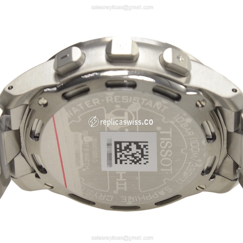 Tissot TOUCH Quartz - Titanium Case - Black Dial - Silver Strap - Titanium Clasp - View 4
