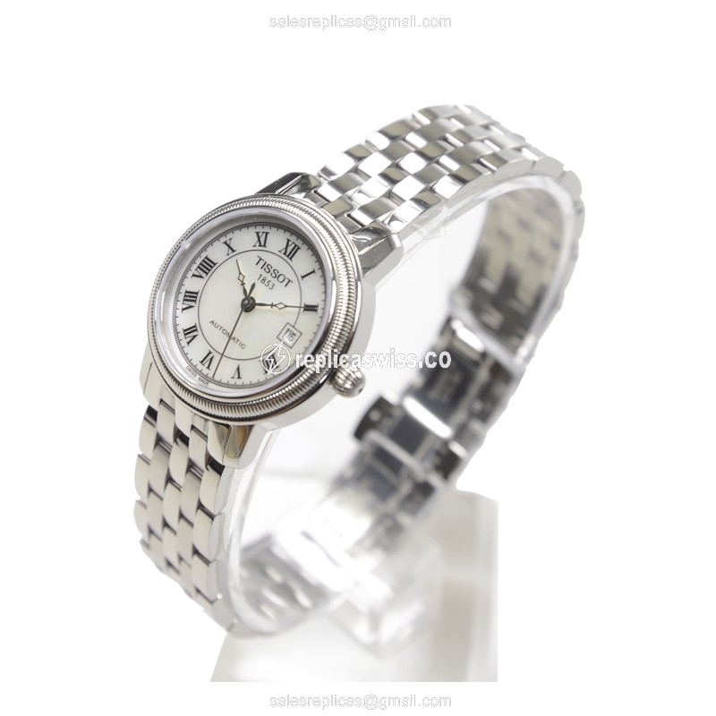 Rolex T-CLASSIC Replica - Automatic - Stainless Steel - White Dial - Silver Strap - View 3