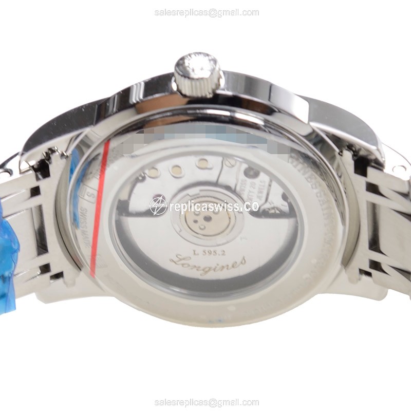 Longines L2.563.4.59.6 SAINT IMIER Replica - Automatic - Steel - Black Dial on Silver Steel Strap - View 4