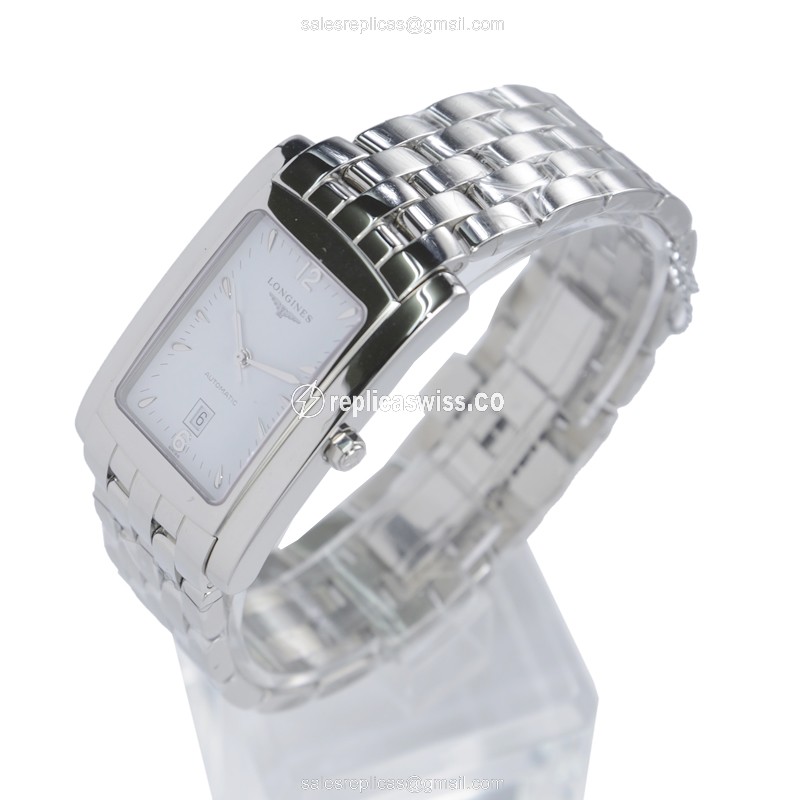 Longines Dolce Vita Replica - Automatic - Steel - White Dial - Silver Steel Clasp - View 3