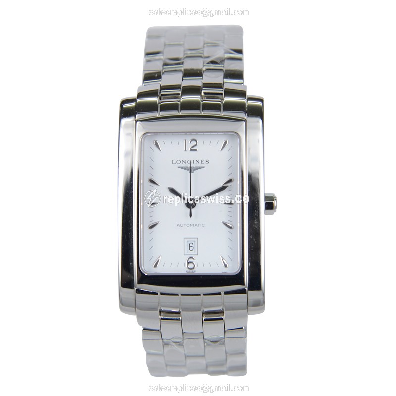 Longines Dolce Vita Replica - Automatic - Steel - White Dial - Silver Steel Clasp - View 2