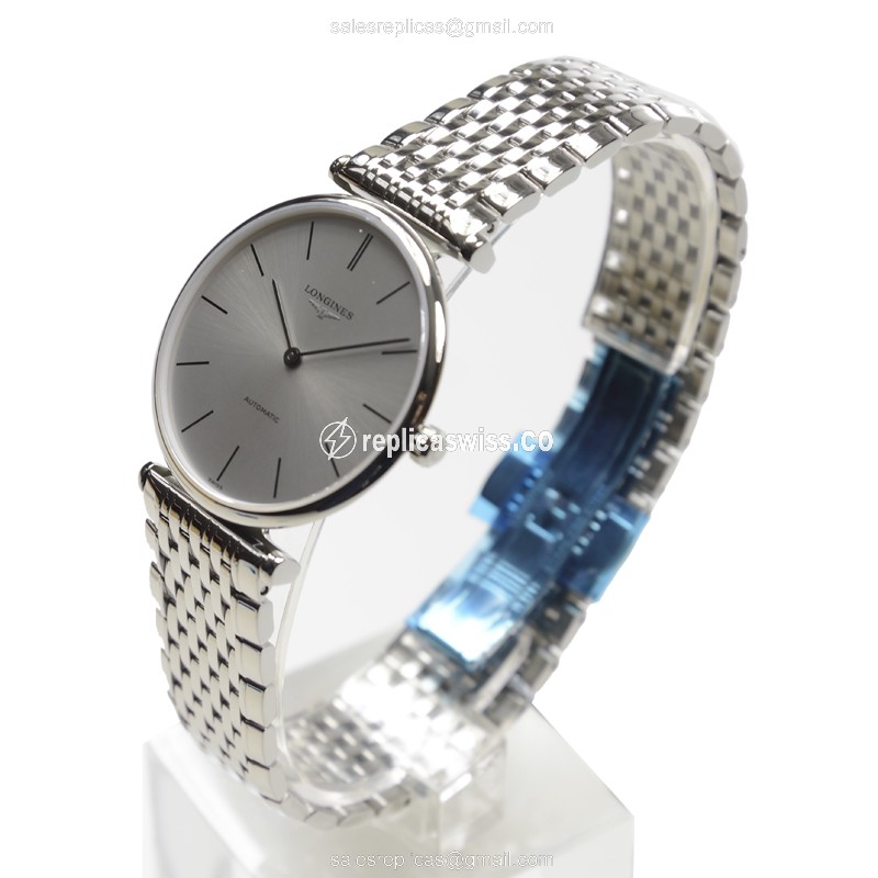 Longines LA GRANDE Replica - Automatic - Stainless Steel - Silver Dial - View 3