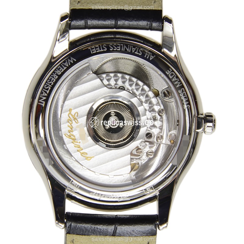 Longines L4.774.4.52.2 Flagship Replica - Automatic | Stainless Steel | Black Dial | Alligator Buckle - View 3