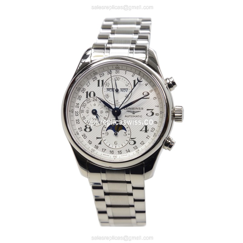 Rolex L2.773.4.78.6 Replica - Automatic - Silver Case - Black Dial on Silver Steel Strap - View 2
