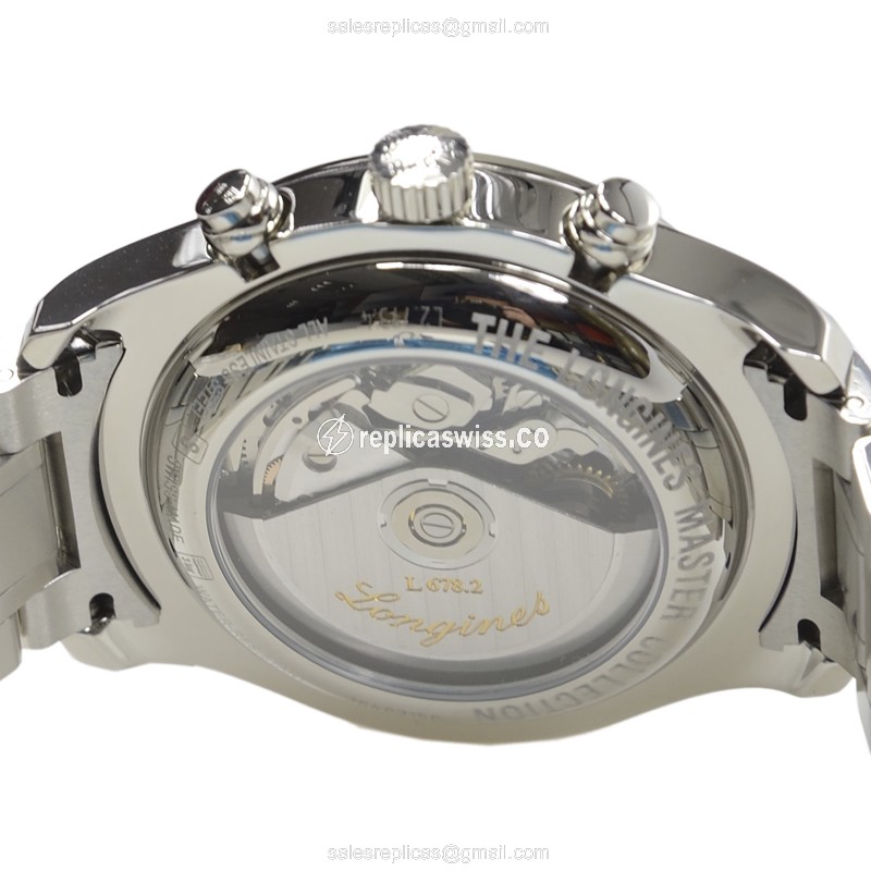 Rolex L2.773.4.78.6 Replica - Automatic - Silver Case - Black Dial on Silver Steel Strap - View 4
