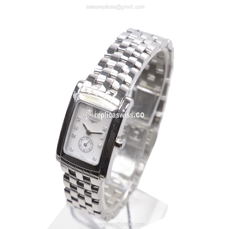Longines Dolce Vita Replica - Quartz - White Dial - Steel Case & Strap - Silver Clasp - View 3
