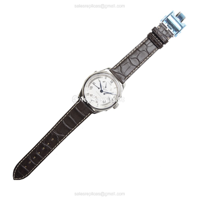 Longines Master Automatic - Stainless Steel - Silver Dial - Brown Alligator Strap - View 2