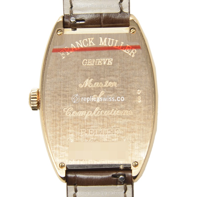 Franck Muller 2852 QZ REL CINTREE CURVEX - Quartz - 18kt Rose Gold - Silver Dial - View 3