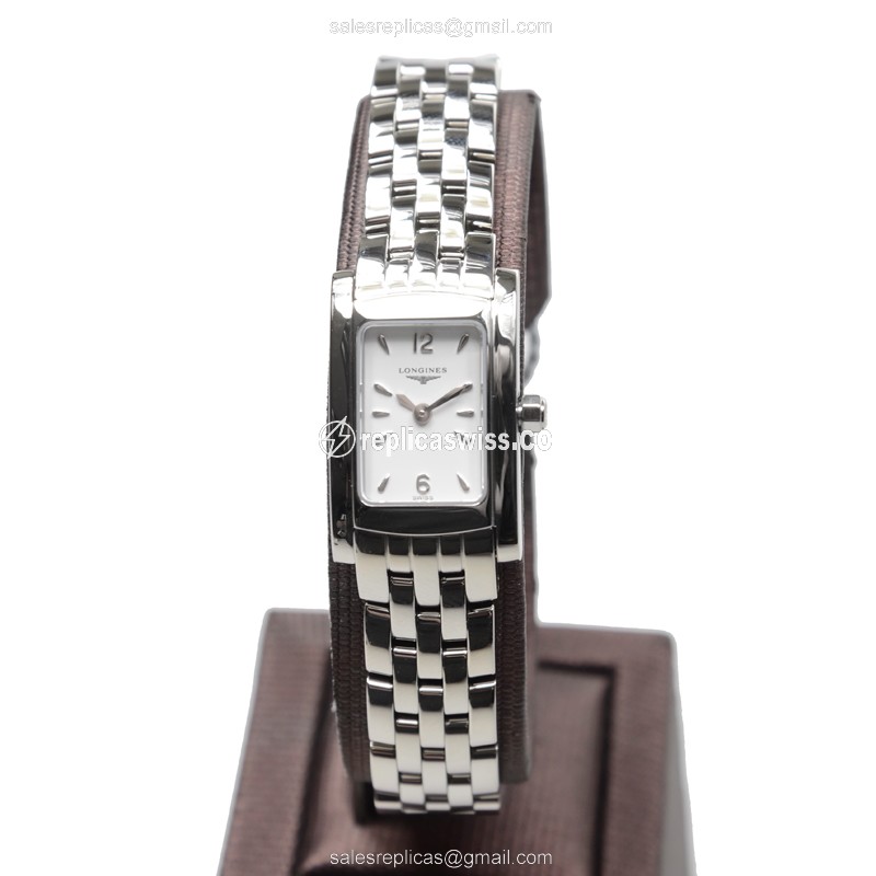 Longines L5.158.4.16.6 Replica - Quartz - Stainless Steel - White Dial, Silver Clasp - View 2