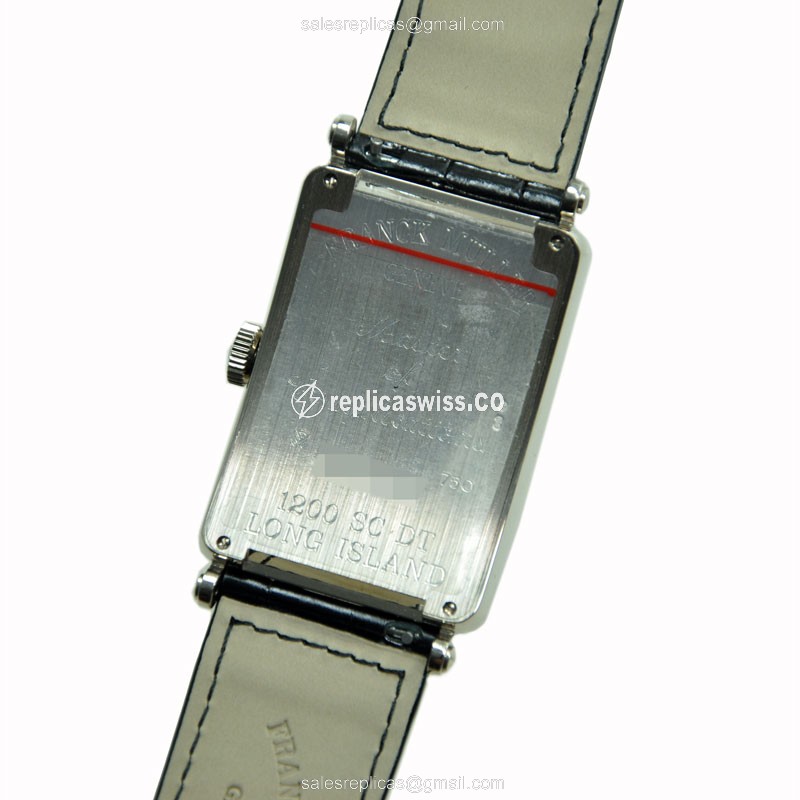 Franck Muller 1200SCDTOG Replica - Automatic - 18kt White Gold - Silver Dial, Black Alligator Strap - View 3