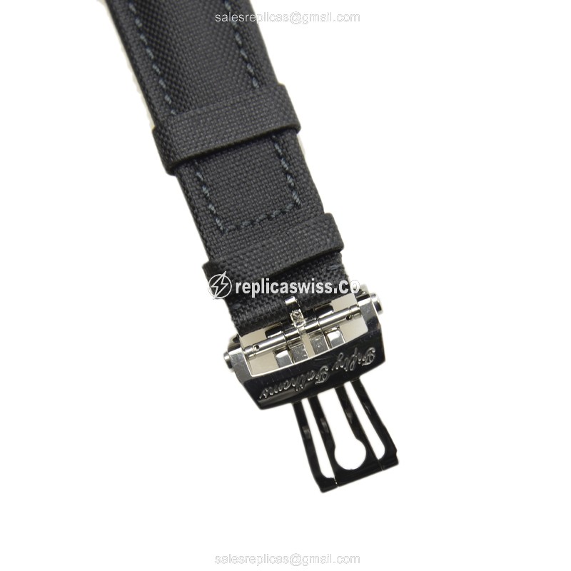 Blancpain 5015-1130-52B Replica - Automatic - Steel Case - Black Dial - Canvas Strap - View 4