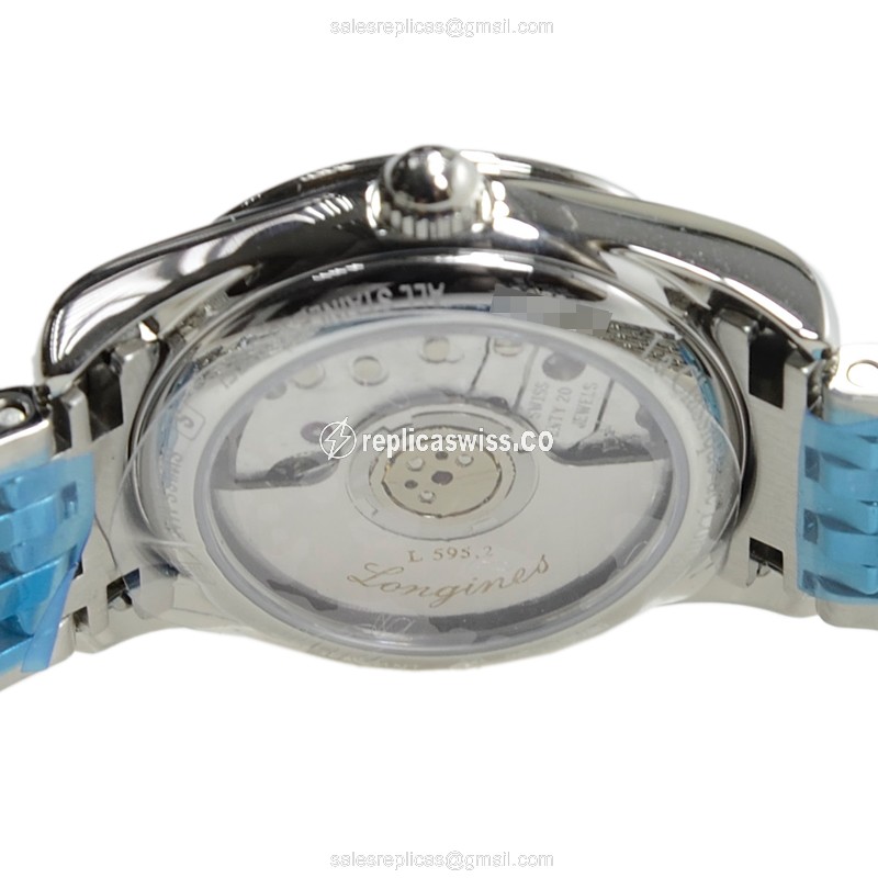Longines L4.398.4.11.6 Replica - Automatic - Stainless Steel - White Dial on Silver Steel Strap - View 4