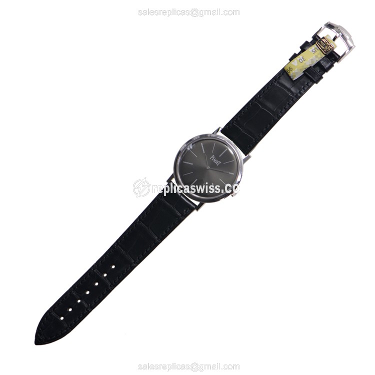 Piaget ALTIPLANO Replica - Manual - 18kt Gold - Black Dial - Alligator Black Buckle - View 2