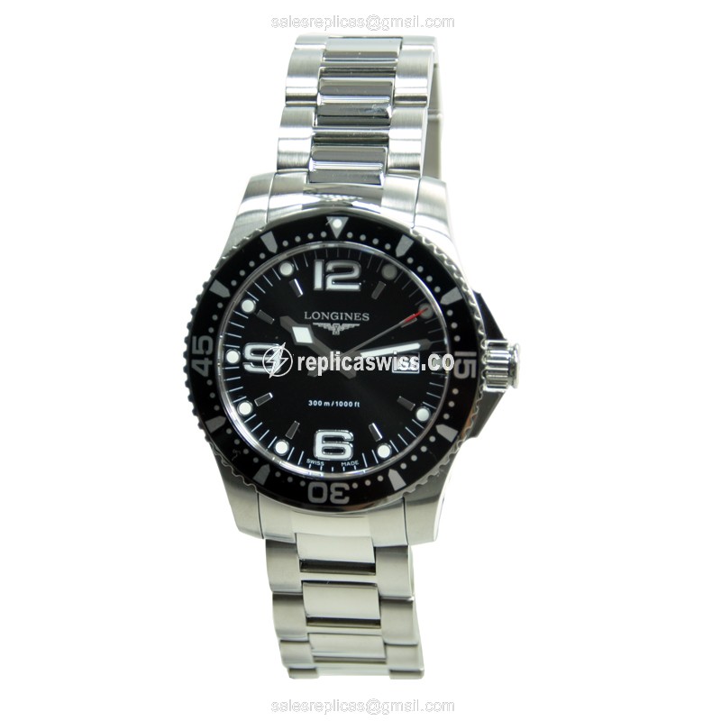 Longines Conquest Replica - Quartz - Steel - Black Dial - View 2