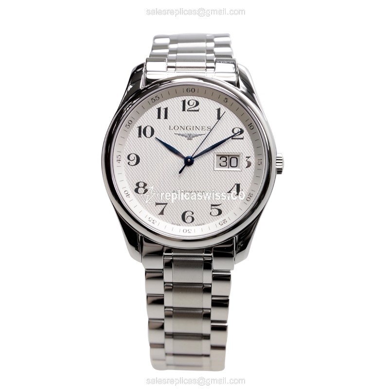 Longines L2.648.4.78.6 Replica - Automatic - Steel - White Dial - Silver Steel Strap - View 2