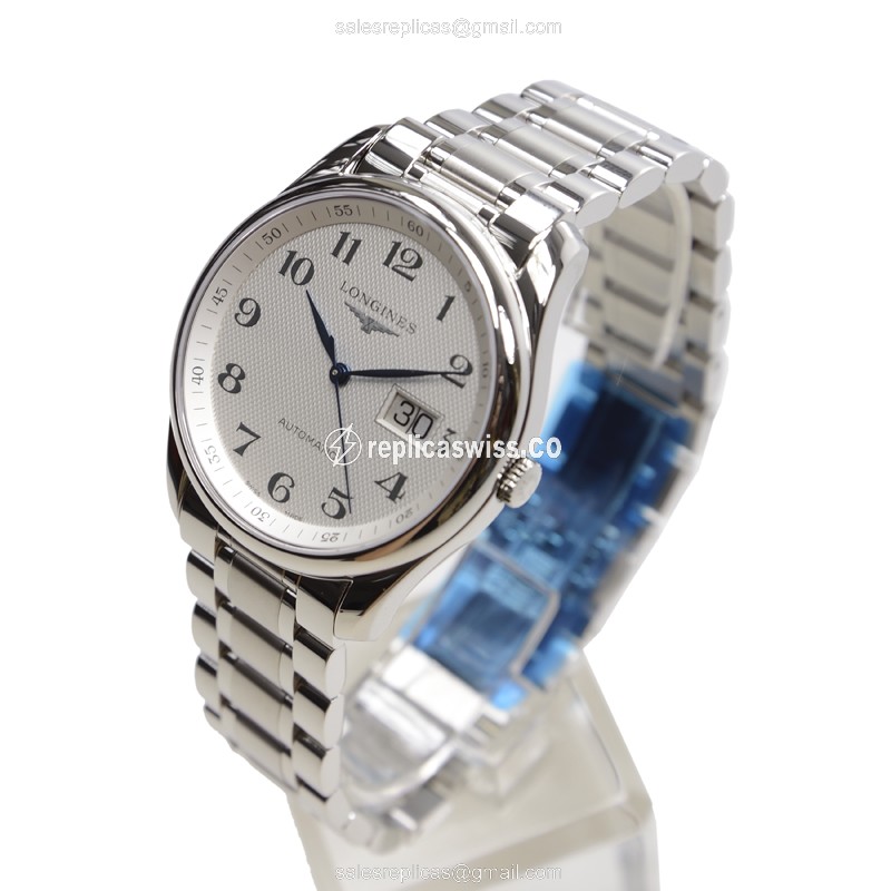 Longines L2.648.4.78.6 Replica - Automatic - Steel - White Dial - Silver Steel Strap - View 3