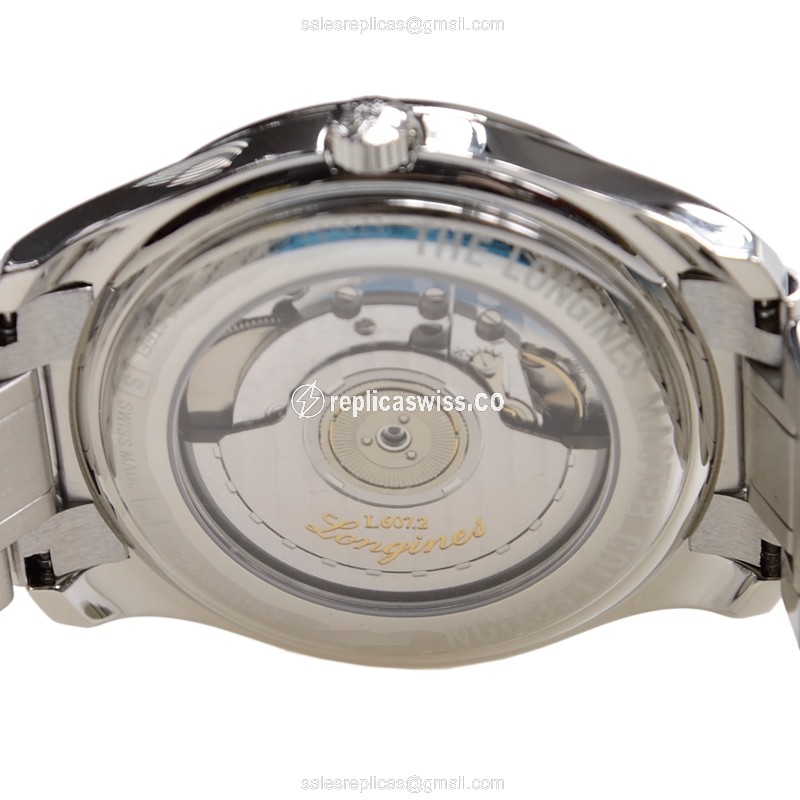 Longines L2.648.4.78.6 Replica - Automatic - Steel - White Dial - Silver Steel Strap - View 4