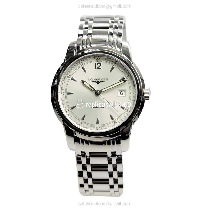 Longines SAINT IMIER Automatic - Silver Case, Silver Dial - Steel Clasp, Steel Strap - View 2