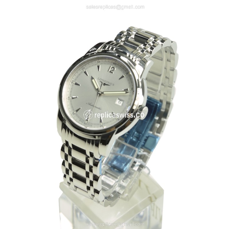 Longines SAINT IMIER Automatic - Silver Case, Silver Dial - Steel Clasp, Steel Strap - View 3