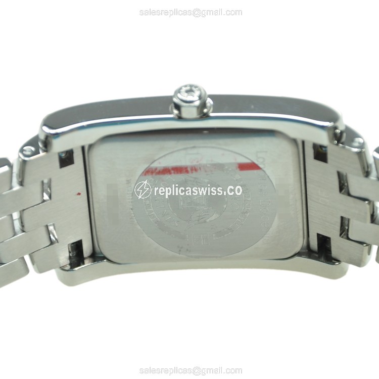Longines L5.502.4.76.6 Replica - Quartz - Steel Case - Black Dial - Silver Clasp & Steel Strap - View 4