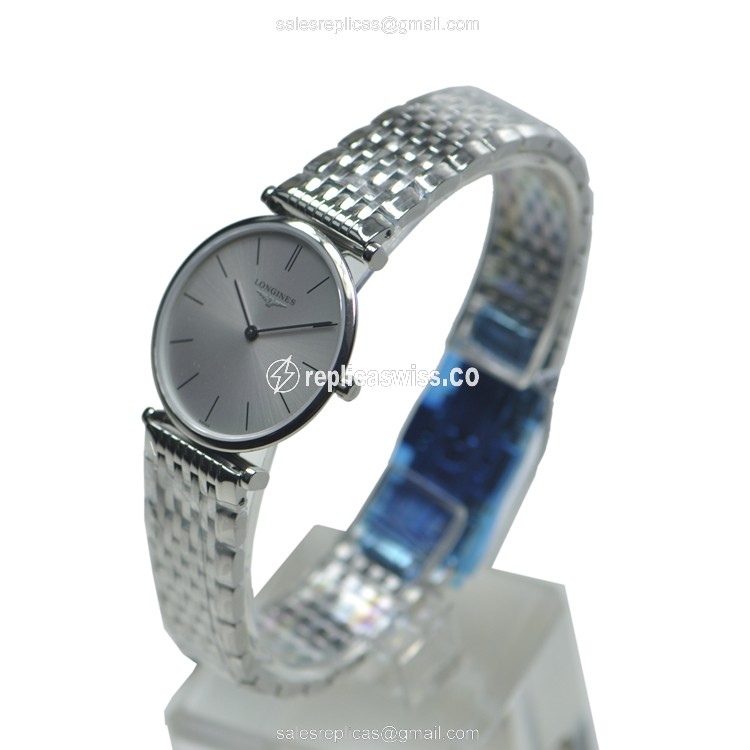 Longines L4.512.4.72.6 Replica - Quartz - Stainless Steel Case - Silver Dial - View 3