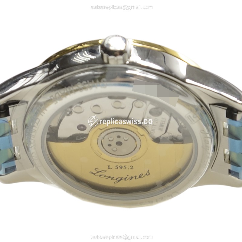 Longines L4.274.3.21.7 Flagship - Automatic PVD Gold - White Dial - View 4