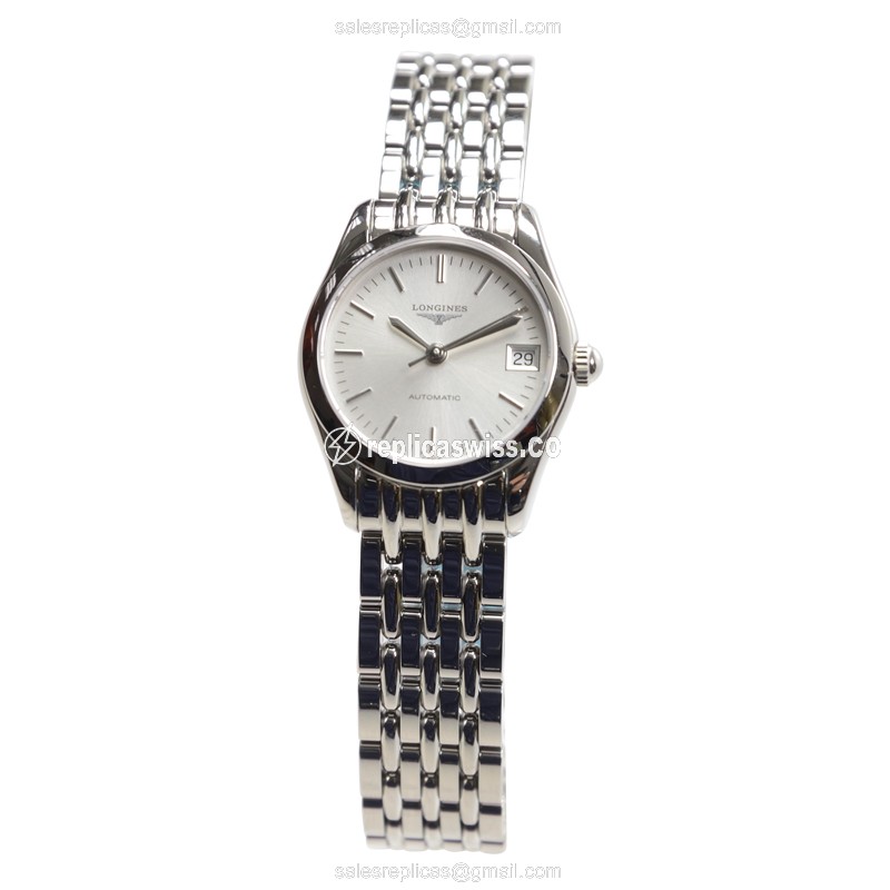 Longines L4.398.4.72.6 Replica - Automatic - Stainless Steel - White Dial - View 2