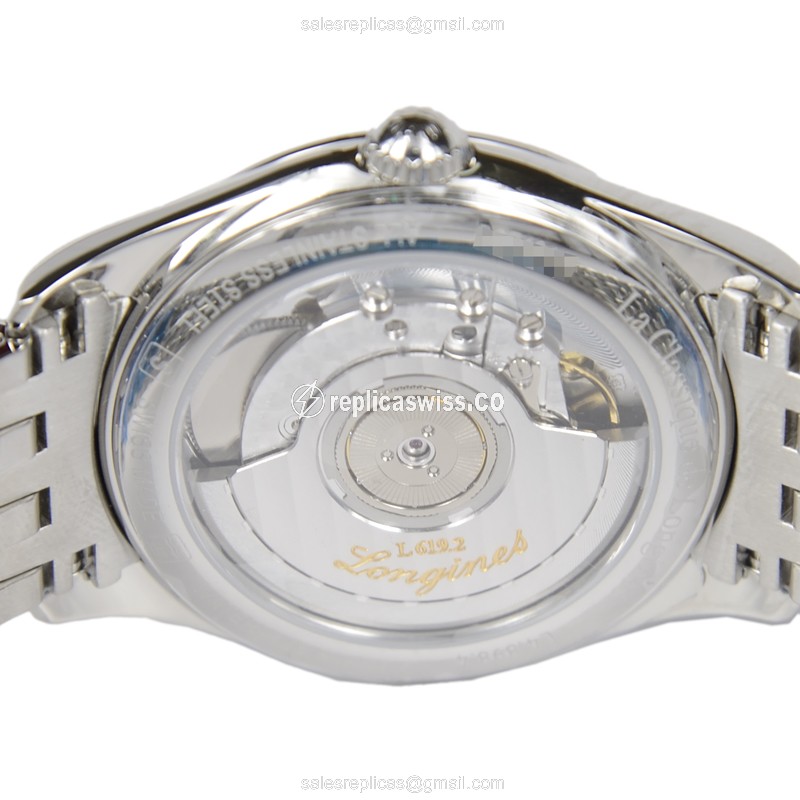 Longines L4.898.4.72.6 Replica - Automatic - Silver Dial, Steel Case | Gold Clasp - View 4