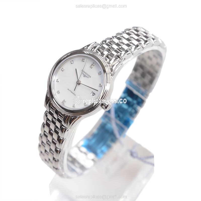 Longines L4.274.4.87.6 Flagship Replica | Automatic | Steel Case | White Dial - View 3