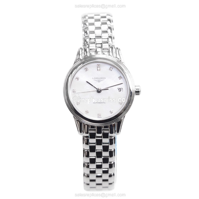 Longines L4.274.4.87.6 Flagship Replica | Automatic | Steel Case | White Dial - View 2