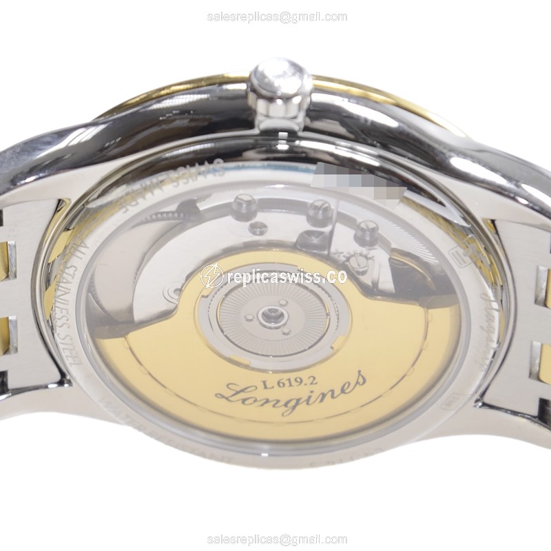Longines L4.774.3.32.7 Replica - Automatic - PVD Gold - Gold Dial on Gold Strap - View 4