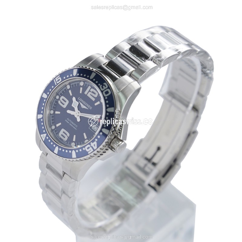 Longines Conquest Replica - Automatic - Steel - Blue Dial on Silver Steel Strap - View 3