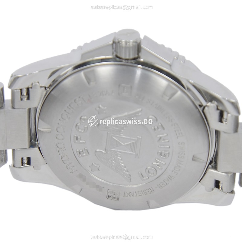 Longines Conquest Replica - Automatic - Steel - Blue Dial on Silver Steel Strap - View 4