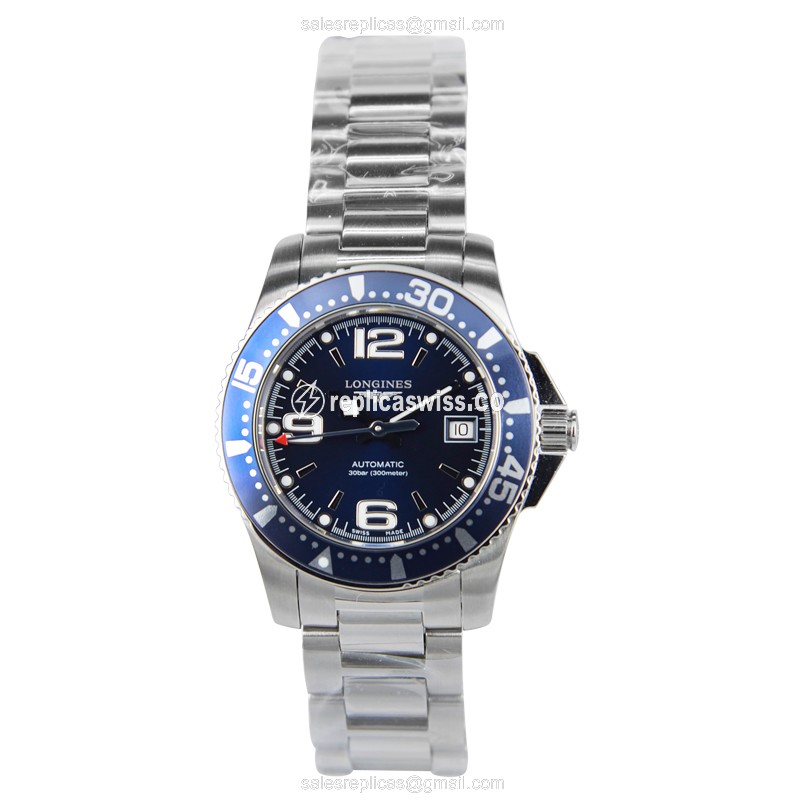 Longines Conquest Replica - Automatic - Steel - Blue Dial on Silver Steel Strap - View 2