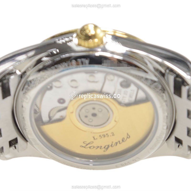 Longines L4.398.3.32.7 Replica - Automatic - Gold PVD Case - Gold Dial on Gold Strap - View 4